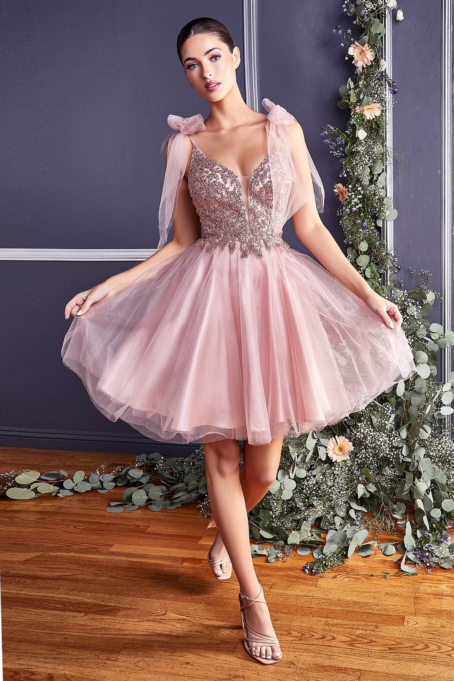 LaDivine CD0174 - A-Line Short Tulle Dress