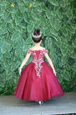 Burgundy Mini Princess Dress