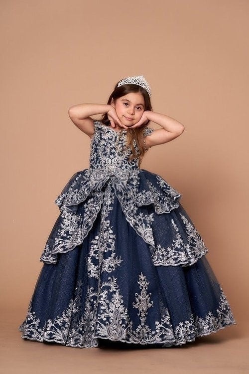 Dark Blue Mini Princess Dress